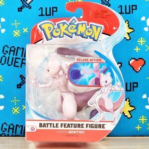 Jazwares Pokemon S3 Battle Feature Figure Mewtwo 4.5" TCG Nintendo Collectible